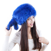 Fashion Colorful Warm Tail Beanie Beret Cap Women Imitation Faux Fur Ear Hat Bomber Hats for Girls