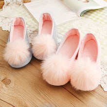 plus size 35-40 mokingtop Women Home Faux Fur Slippers Spliced Warm Pregnant Women Shoes Ladies Yoga Ballet Flat Shoes