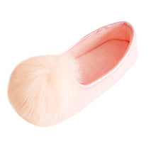 plus size 35-40 mokingtop Women Home Faux Fur Slippers Spliced Warm Pregnant Women Shoes Ladies Yoga Ballet Flat Shoes