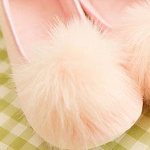 plus size 35-40 mokingtop Women Home Faux Fur Slippers Spliced Warm Pregnant Women Shoes Ladies Yoga Ballet Flat Shoes