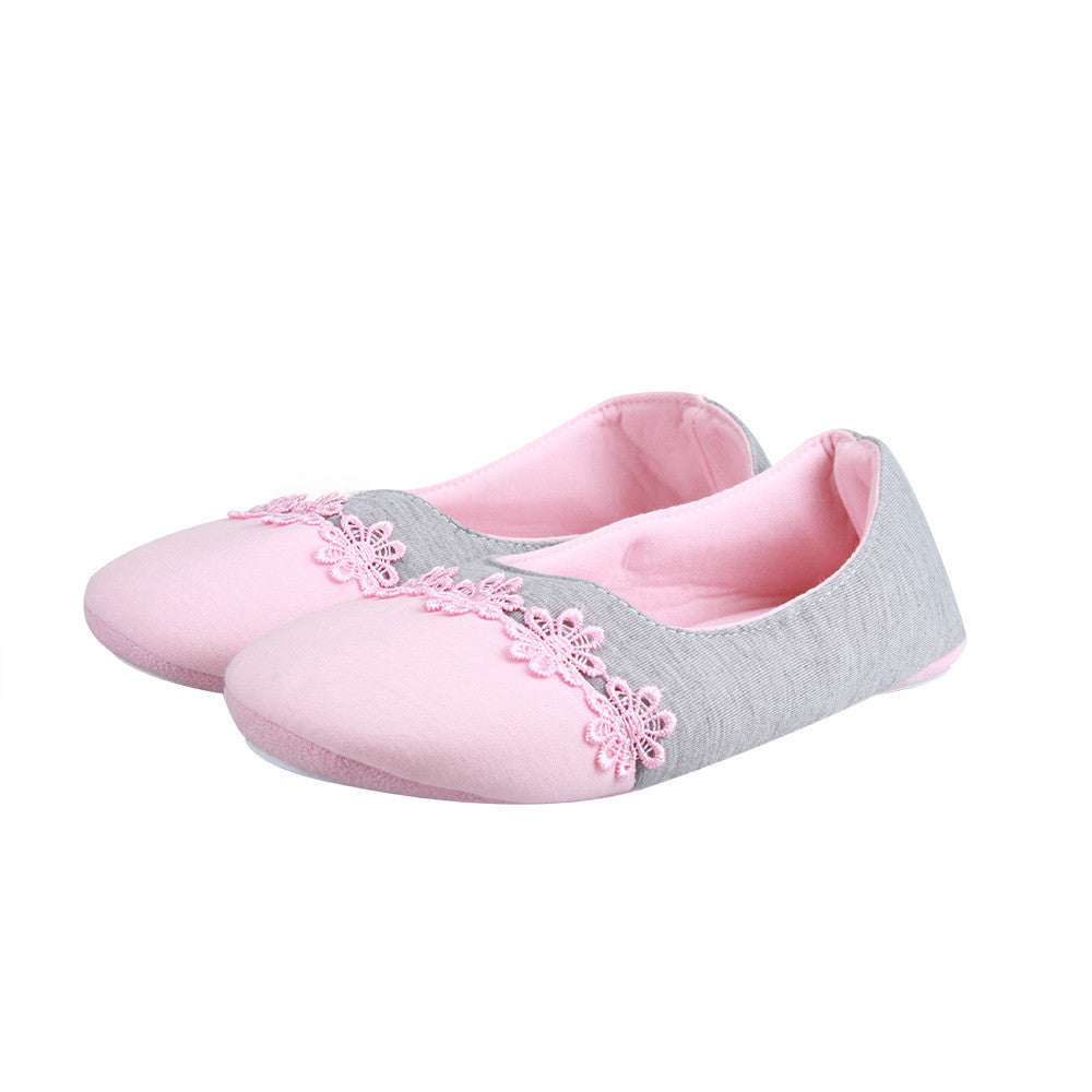 plus size 35-40 mokingtop Women Home Slippers Spliced Warm Pregnant Women Shoes Ladies Yoga Ballet Flat Shoes