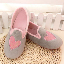 plus size 36-39 mokingtop Women Home Slippers Spliced Heart Warm Pregnant Women Shoes Ladies Yoga Ballet Flat Shoes