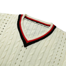 And  Women Long Sleeve Loose Sweater V Neck Hollow Out Knitted Pullover Girl Casual Top Knitwear Beige