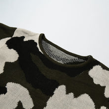 Fashion Women Knitting Sweater Camouflage Pull Femme Hiver Long Sleeve Ladies Knitted Top Camo Warm Lady Knitwear