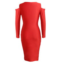 Off The Shoulder Women Bodycon Dress Front Zip Opening Long Sleeve Fancy Party Dress Club Wear Black/Royal Blue/Red