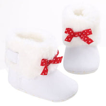 Baby Knitted Faux Fleece Crib Snow Boots Shoes Kids Bowknot Woolen Moccasins Booties Shoes