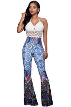Women High Waist Wide Leg Palazzo Pants Long Pants Casual Flare Palazzo Trousers Floral Classic Flare Pants
