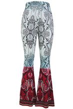 Women High Waist Wide Leg Palazzo Pants Long Pants Casual Flare Palazzo Trousers Floral Classic Flare Pants
