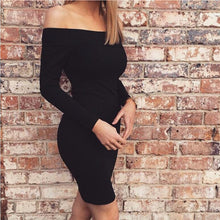 and Long Sleeve Dresses Sexy Off Shoulder Bodycon Party Dresses Women Dress Warm Robe Vestidos Plus Size