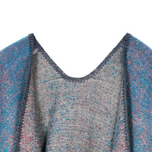 Brand Fashion Women Warm Poncho Cape Gradient Contrast Cardigan Long Shawl Warm Pashmina Cardigans Sweater Coat