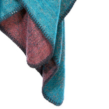 Brand Fashion Women Warm Poncho Cape Gradient Contrast Cardigan Long Shawl Warm Pashmina Cardigans Sweater Coat