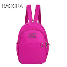 Fashion Women's Small Backpack Girls Solidcolor Zipper Bolsa Feminina Casual Student Mini Schoolbag Travel Bag