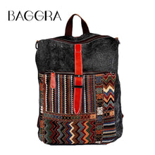 Brand Vintage Women Embroidery Canvas Backpack Zipper Buckle Strap Front Pocket Students Travel Bags Boho Ethnic Backpack