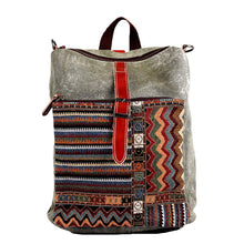 Brand Vintage Women Embroidery Canvas Backpack Zipper Buckle Strap Front Pocket Students Travel Bags Boho Ethnic Backpack