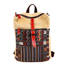 Brand Vintage Women Embroidery Canvas Backpack Zipper Buckle Strap Front Pocket Students Travel Bags Boho Ethnic Backpack