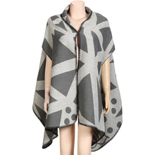 Brand Women Shawls and Wraps Cape Poncho Contrast Geometric Cardigans Vintage Long Pashmina Lady Scarves and Stoles