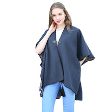 Euro Women Knitted Scarf Poncho Floral Print Shawls Scarves Vintage Ladies Warm Tassel Ponchos Capes Bolsa Feminina