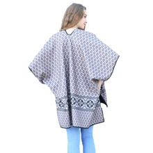 Euro Women Knitted Scarf Poncho Floral Print Shawls Scarves Vintage Ladies Warm Tassel Ponchos Capes Bolsa Feminina
