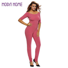 Fall Womens Bodycon Rompers Solid Slash Neck Elegant Jumpsuits Half Sleeve Slim Night Club Sexy Bodysuit Women Black