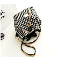 Fashion Brand Women Leather Messenger Bag Houndstooth Luxury Designer Handbags Shoulder Bag bolsos Sac a main Feminina