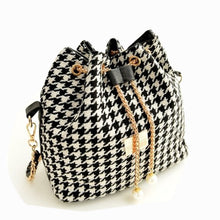 Fashion Brand Women Leather Messenger Bag Houndstooth Luxury Designer Handbags Shoulder Bag bolsos Sac a main Feminina
