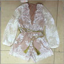 Sequin Jumpsuit Sexy Deep V Jumpsuit And Romper Playsuit Women Long Sleeve Lace Rompers Womens Jumpsuit With Belt
