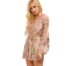 Sequin Jumpsuit Sexy Deep V Jumpsuit And Romper Playsuit Women Long Sleeve Lace Rompers Womens Jumpsuit With Belt