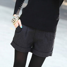 Fashion Shorts Femininos Solid Slim Casual Woolen Plus Size Warm Women Shorts