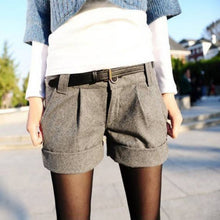 Fashion Shorts Femininos Solid Slim Casual Woolen Plus Size Warm Women Shorts