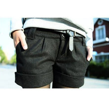 Fashion Shorts Femininos Solid Slim Casual Woolen Plus Size Warm Women Shorts
