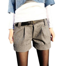 Fashion Shorts Femininos Solid Slim Casual Woolen Plus Size Warm Women Shorts