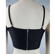 Strappy Bandage Crop Top Womens Sexy Bustier Crop Top Black Chest Hollow Outwear Bra For Women Cropped Tops Femme