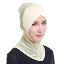 Fashion Women Lace Muslim Hijab Solid Stretch Net Cross Modal Trim Islamic Turban Head Cover Islam Wrap Hijab Caps
