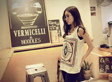 Womens Retro Sleeveless Slim Fitness Blouse T-shirt VTank Tops Girl Cute Tees Ladies Top