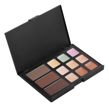 12 Colors Pro Blush LipEyebrowEyeshadowConcealer Palette Shiny Makeup Set