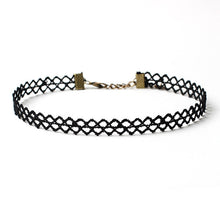 10 Pieces Choker Necklace Set Stretch Black Velvet Classic Gothic Tattoo Lace Chokers Women Jewelry Gift