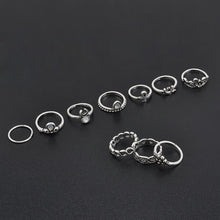 10Pcs Boho Rings for women Retro Design Arrow Moon Midi Finger Knuckle Ring Jewelry Anillo Feminino