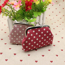 Cute Women Ladies Small Mini Coin Purse Dots Print Hasp Wallet Card Holder Girls Handbag Bag