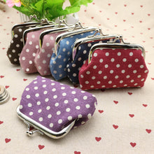 Cute Women Ladies Small Mini Coin Purse Dots Print Hasp Wallet Card Holder Girls Handbag Bag