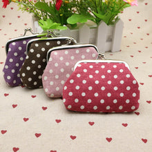 Cute Women Ladies Small Mini Coin Purse Dots Print Hasp Wallet Card Holder Girls Handbag Bag
