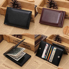 men's PU Leather Card Cash Receipt Holder Organizer Bifold Wallet Purse Business Wallet /