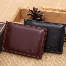 men's PU Leather Card Cash Receipt Holder Organizer Bifold Wallet Purse Business Wallet /