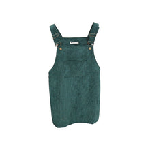 Korean Style College Wind Restoring Ancient Ways Corduroy Suspenders Big Pocket Straight Vest Dress LE3