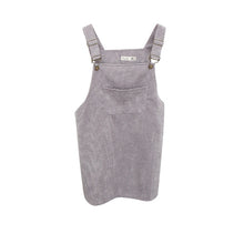 Korean Style College Wind Restoring Ancient Ways Corduroy Suspenders Big Pocket Straight Vest Dress LE3