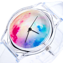 Lovely Kids Watches Star & Sky Pattern Quartz Watch Children Students Watch Girls Popular Ssilicone Strap Elegant Wristwatch