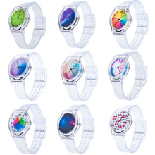 Lovely Kids Watches Star & Sky Pattern Quartz Watch Children Students Watch Girls Popular Ssilicone Strap Elegant Wristwatch