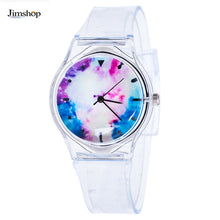 Lovely Kids Watches Star & Sky Pattern Quartz Watch Children Students Watch Girls Popular Ssilicone Strap Elegant Wristwatch