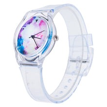 Lovely Kids Watches Star & Sky Pattern Quartz Watch Children Students Watch Girls Popular Ssilicone Strap Elegant Wristwatch