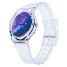 Lovely Kids Watches Star & Sky Pattern Quartz Watch Children Students Watch Girls Popular Ssilicone Strap Elegant Wristwatch