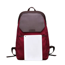 Men Canvas Backpack PU Leather Splice Large Capacity Laptop Mochila Escolar College School Student Casual Travel Bag